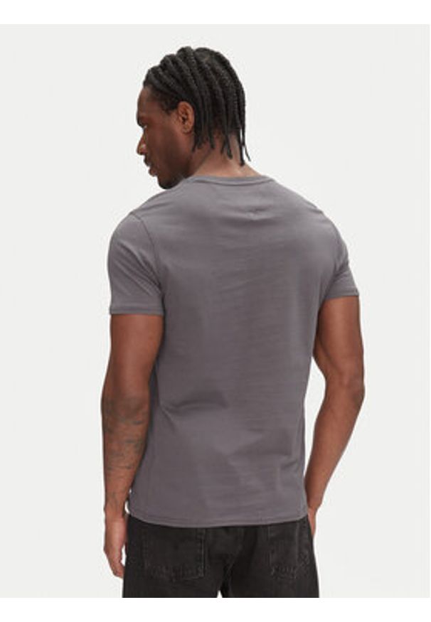 Tommy Jeans T-Shirt DM0DM04411 Szary Slim Fit. Kolor: szary. Materiał: bawełna