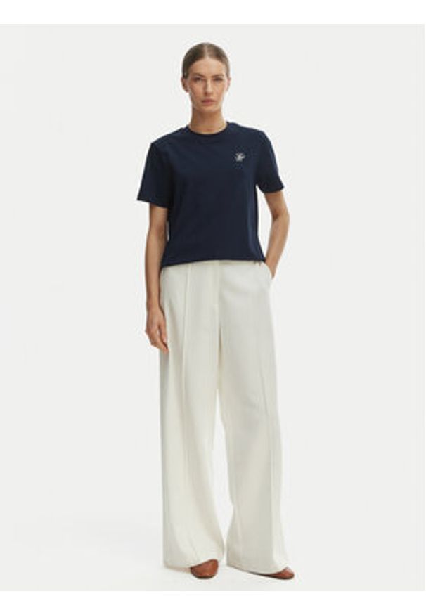 TOMMY HILFIGER - Tommy Hilfiger T-Shirt WW0WW48699 Granatowy Regular Fit. Kolor: niebieski. Materiał: bawełna