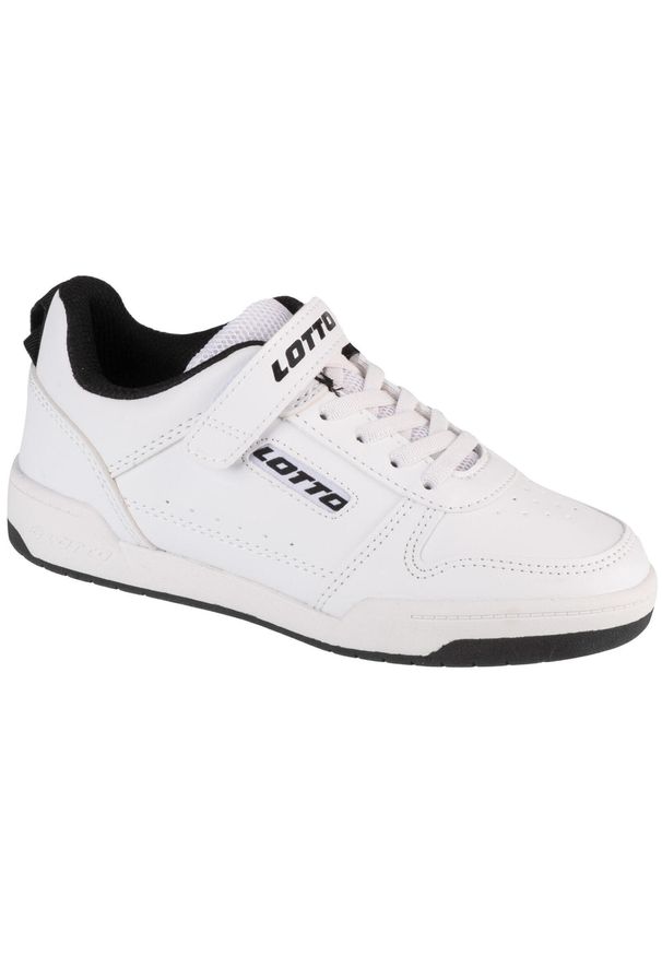 Buty sportowe dziecięce LOTTO TOCO BC K sneakersy. Kolor: biały. Materiał: syntetyk, materiał. Sport: turystyka piesza