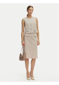 Rinascimento Spódnica ołówkowa CFC0128271003 Beżowy Slim Fit. Kolor: beżowy. Materiał: syntetyk #6