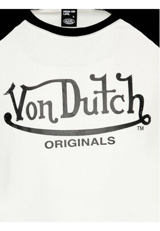Von Dutch Longsleeve Lane 6 324 009 Biały Relaxed Fit. Kolor: biały. Materiał: bawełna. Długość rękawa: długi rękaw