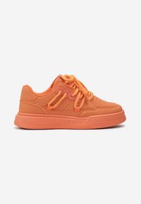 Born2be - Pomarańczowe Sneakersy Rilvora. Nosek buta: okrągły. Zapięcie: sznurówki. Kolor: pomarańczowy. Materiał: materiał. Sezon: wiosna, jesień. Obcas: na obcasie. Wysokość obcasa: niski #5