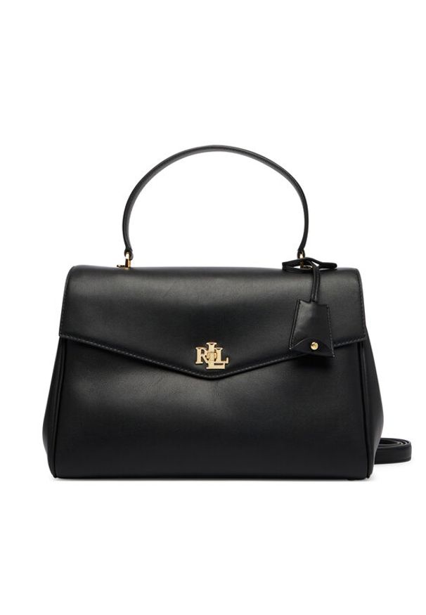 Lauren Ralph Lauren - LAUREN RALPH LAUREN Torebka 431P11738002 Czarny. Kolor: czarny. Materiał: skórzane