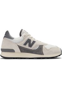 Buty męskie New Balance M475VTA – beżowe. Okazja: na co dzień. Kolor: beżowy. Materiał: zamsz, materiał. Szerokość cholewki: normalna