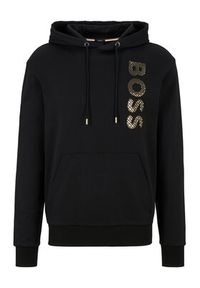 BOSS - Boss Bluza 50481746 Czarny Regular Fit. Kolor: czarny. Materiał: bawełna