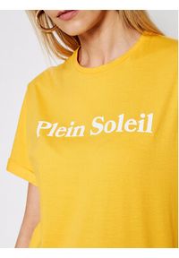 Drivemebikini T-Shirt Unisex Plein Soleil 2020-DRV-003_YEL Żółty Relaxed Fit. Kolor: żółty. Materiał: bawełna #7