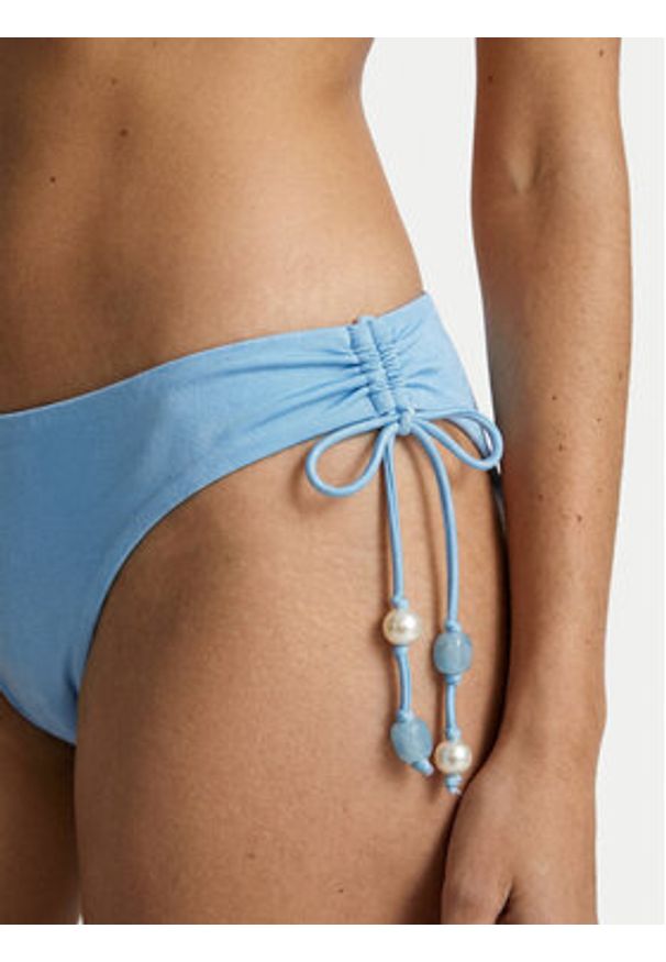 Seafolly Dół od bikini Palermo 40757-217 Błękitny. Kolor: niebieski. Materiał: syntetyk