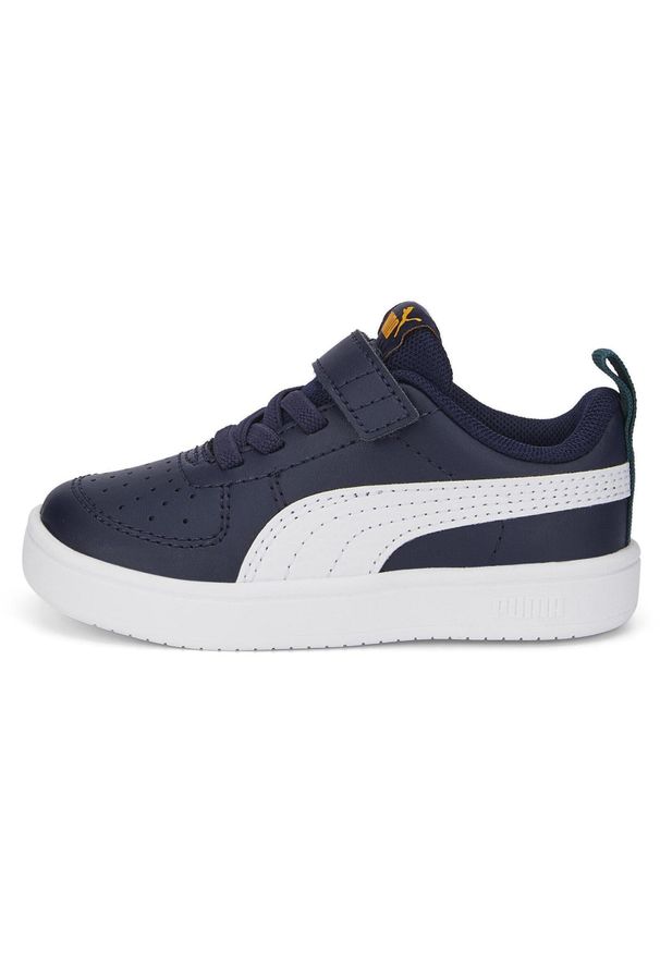 Buty Puma Rickie Ac Inf, Dzieci. Zapięcie: rzepy. Kolor: niebieski. Materiał: guma, materiał, tkanina, syntetyk. Szerokość cholewki: normalna. Sport: turystyka piesza