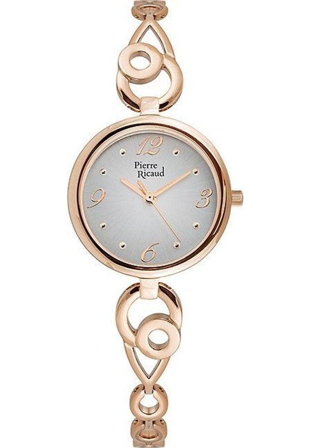 Zegarek Pierre Ricaud Zegarek damski Pierre Ricaud P22008.9177Q różowe złoto. Kolor: złoty, wielokolorowy, różowy