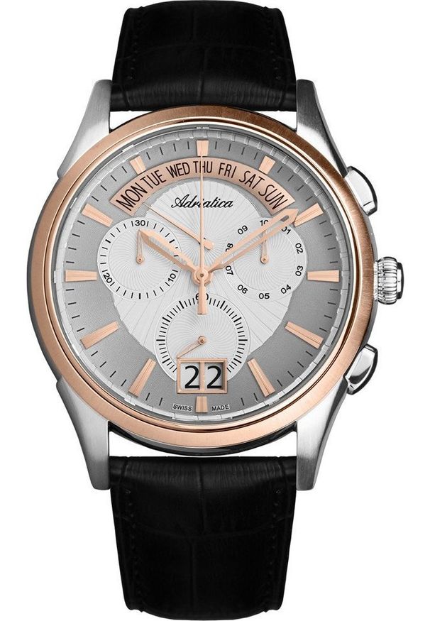 Zegarek Adriatica Zegarek męski Adriatica A1193.R213CH czarny. Kolor: czarny