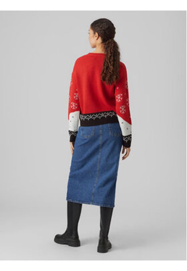 Vero Moda Sweter 10292664 Czerwony Regular Fit. Kolor: czerwony. Materiał: syntetyk