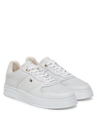 TOMMY HILFIGER - Tommy Hilfiger Sneakersy Sporty Cupsole FW0FW08795 Biały. Kolor: biały. Materiał: skóra