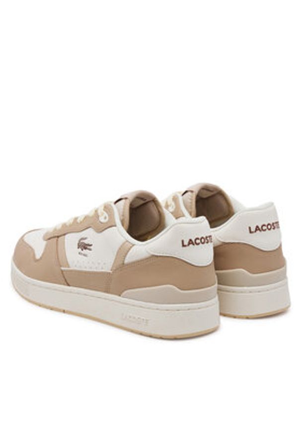Lacoste Sneakersy 7-49SMA0072 Beżowy. Kolor: beżowy. Materiał: skóra