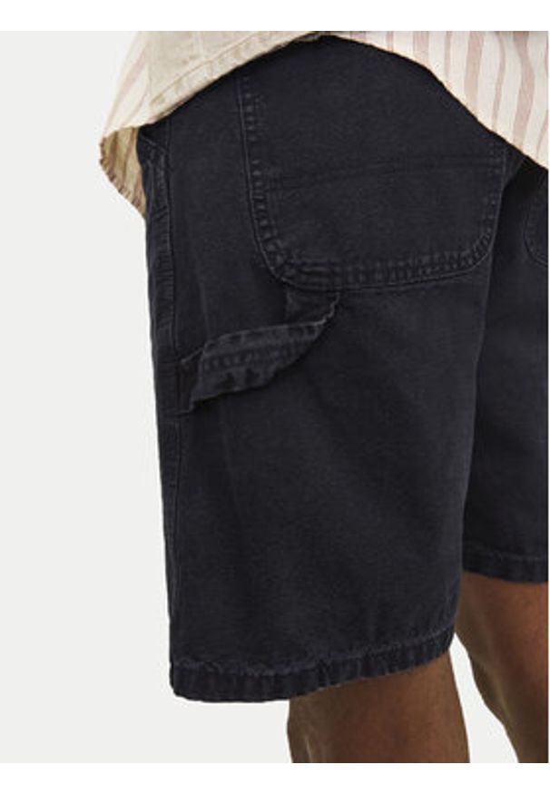 Jack & Jones Szorty jeansowe Jjitony 12252814 Czarny Loose Fit. Kolor: czarny. Materiał: bawełna