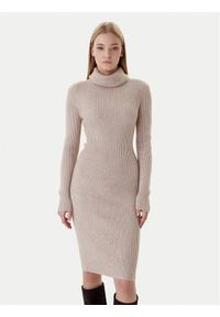 only - ONLY Sukienka dzianinowa Nellie 15363533 Beżowy Regular Fit. Kolor: beżowy. Materiał: syntetyk #1