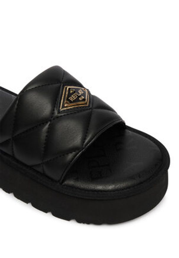 Replay - REPLAY Klapki GWF5A .000.C0018S Czarny. Kolor: czarny. Materiał: syntetyk