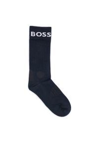 BOSS - Zestaw 2 par wysokich skarpet męskich Boss. Kolor: niebieski #1
