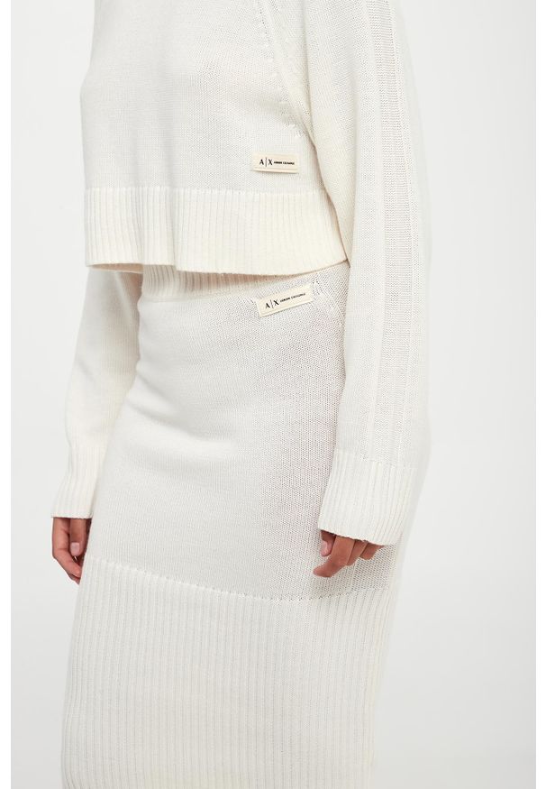 Armani Exchange - Spódnica midi wełniana ARMANI EXCHANGE. Materiał: wełna