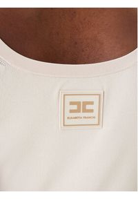 Elisabetta Franchi Sukienka dzianinowa AM-03S-61E2 Beżowy Regular Fit. Kolor: beżowy. Materiał: wiskoza #5