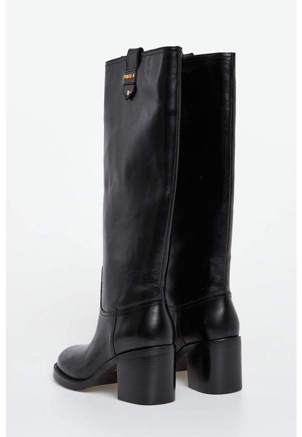 Twinset Milano - Kozaki damskie skórzane TWINSET. Materiał: skóra