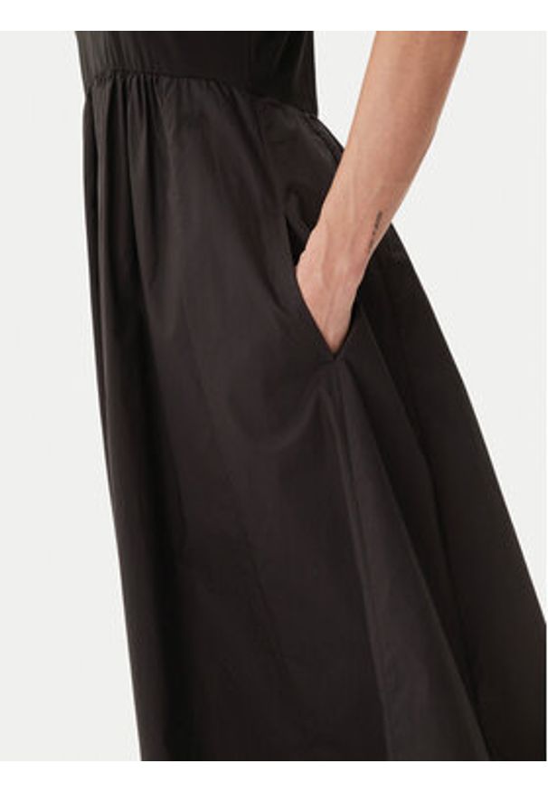 Weekend Max Mara Sukienka codzienna Brozno 2515621082 Czarny Relaxed Fit. Okazja: na co dzień. Kolor: czarny. Materiał: bawełna. Typ sukienki: proste. Styl: casual