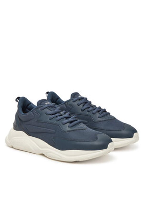 Hugo - HUGO Sneakersy Leon 50536960 Granatowy. Kolor: niebieski. Materiał: skóra