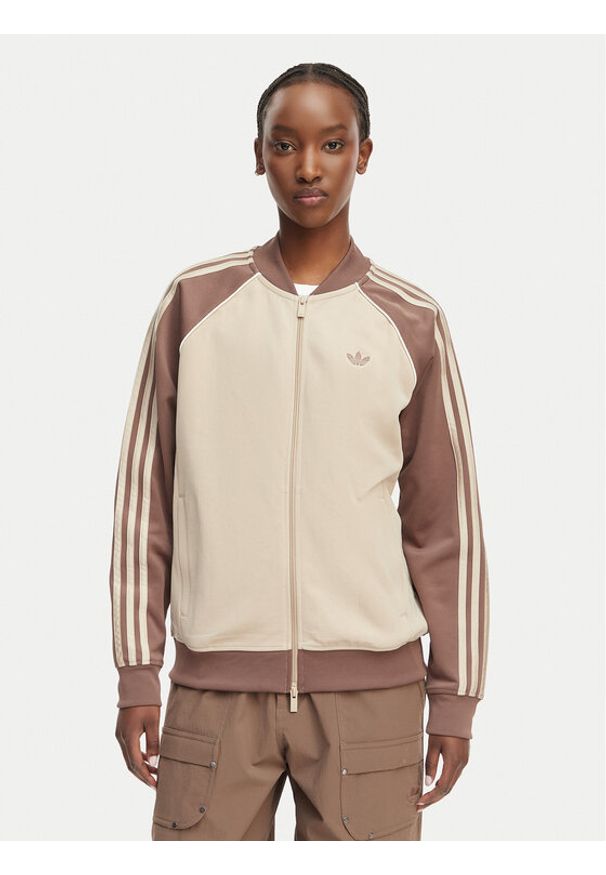 Adidas - adidas Bluza adicolor SST KD8825 Beżowy Oversize. Kolor: beżowy. Materiał: bawełna