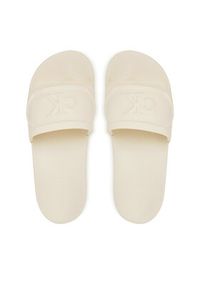 Calvin Klein Jeans Klapki Slide Pu Hf Mg YW0YW01879 Écru. Materiał: skóra #4