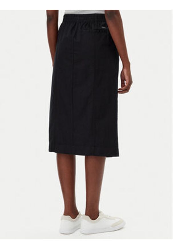 Calvin Klein Jeans Spódnica midi J20J225327 Czarny Regular Fit. Kolor: czarny. Materiał: bawełna