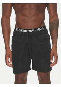 Emporio Armani Szorty kąpielowe EM000686 AF12329 MC117 Czarny Regular Fit. Kolor: czarny. Materiał: syntetyk
