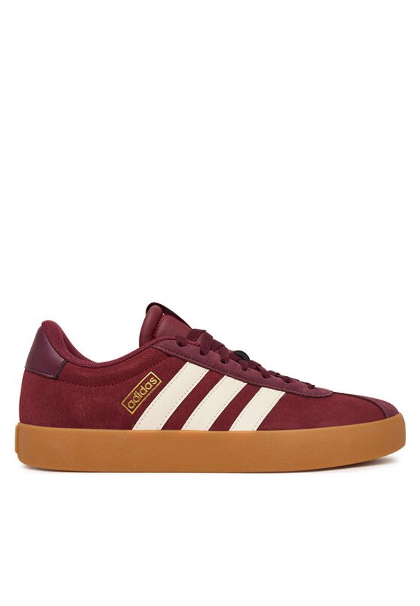 Adidas - adidas Sneakersy Vl Court 3.0 Shoes IH4039 Bordowy. Kolor: czerwony. Materiał: skóra, zamsz
