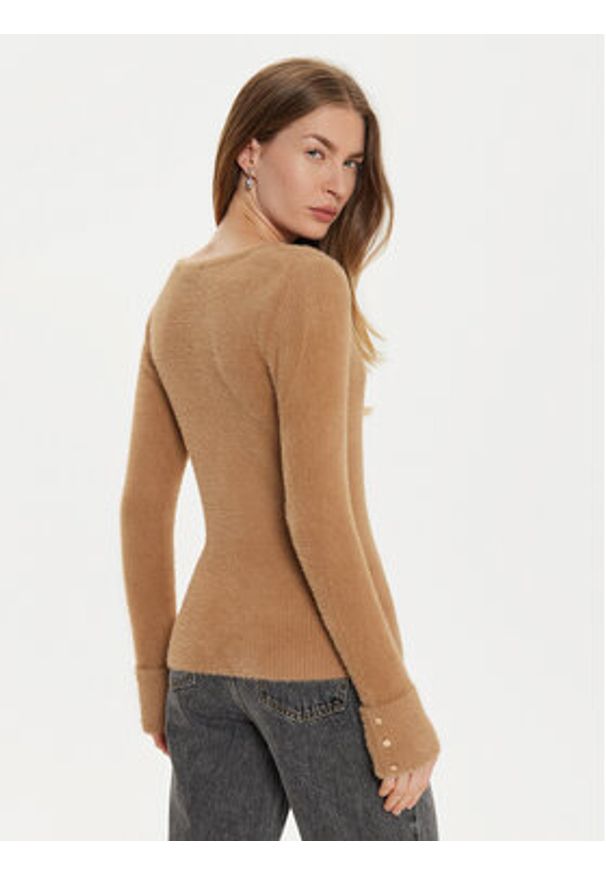 Morgan Sweter 212-MOOVE Beżowy Regular Fit. Kolor: beżowy. Materiał: syntetyk