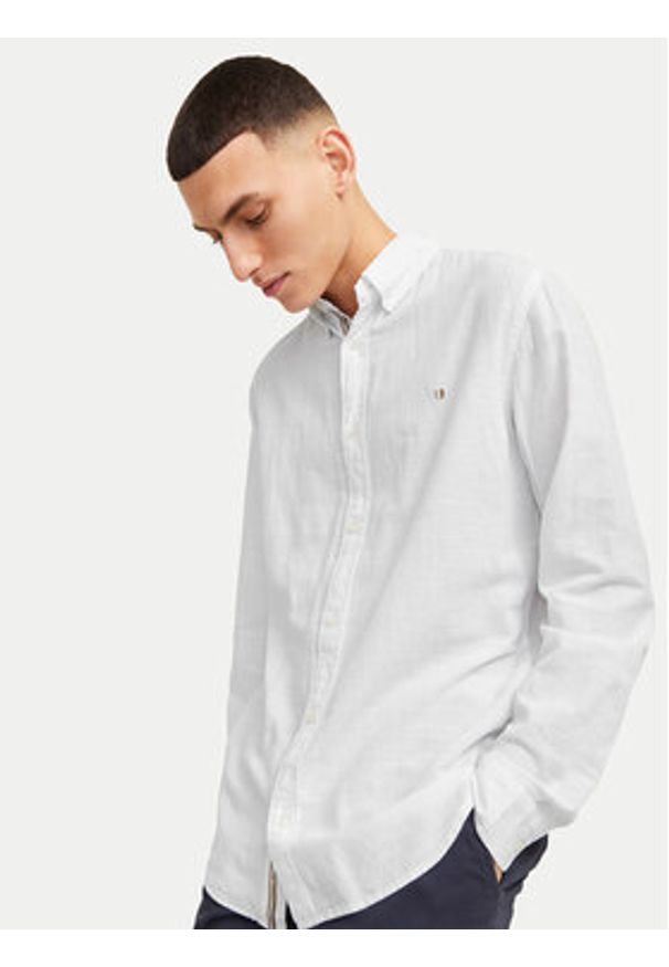 Jack & Jones Koszula Summer 12274599 Biały Regular Fit. Kolor: biały. Materiał: bawełna