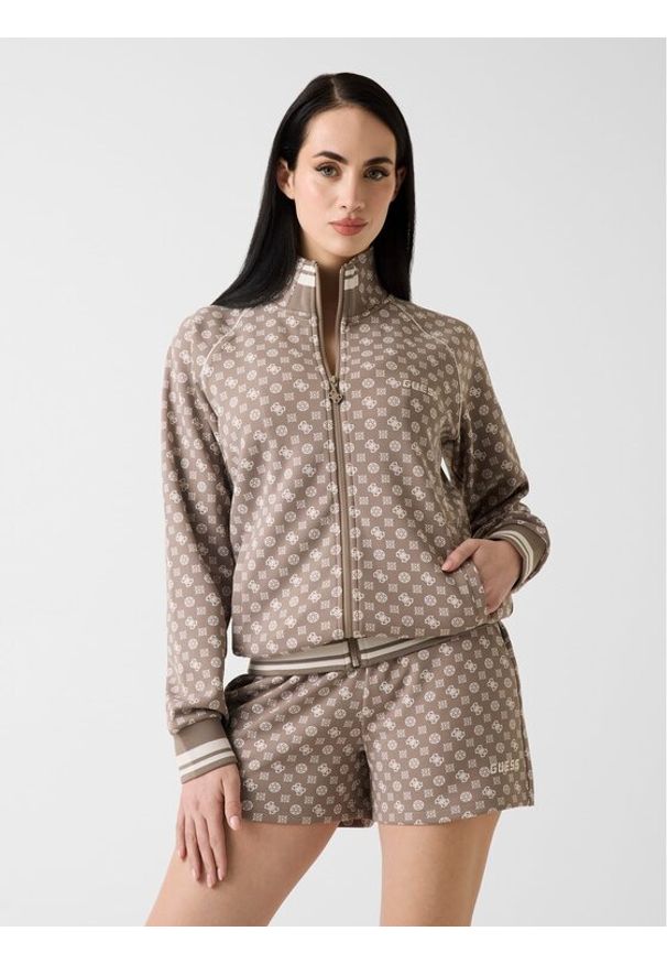 Guess Kardigan 176207 Brązowy Classic Fit. Kolor: brązowy