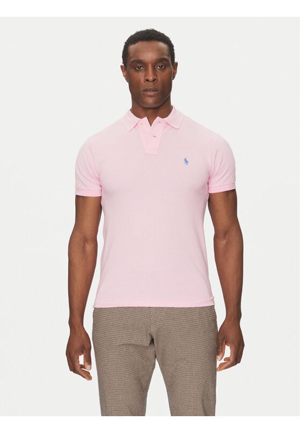 Polo Ralph Lauren Polo Core Replen 710795080 Różowy Slim Fit. Typ kołnierza: polo. Kolor: różowy. Materiał: bawełna
