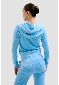 Juicy Couture - JUICY COUTURE Błękitna damska bluza Robertson Hoodie, Rozmiar M. Kolor: niebieski #4