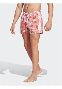 Adidas - adidas Szorty kąpielowe Seasonal Floral CLX Very Short Length Swim Shorts HT2122 Pomarańczowy Regular Fit. Kolor: pomarańczowy