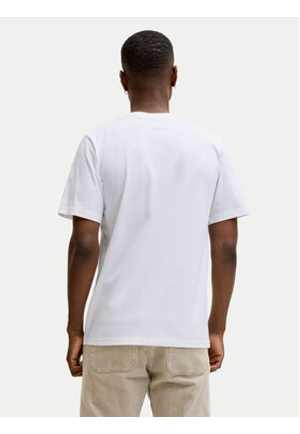 Jack & Jones T-Shirt Blucaleb 12293019 Biały Regular Fit. Kolor: biały. Materiał: bawełna