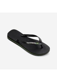 Havaianas - Japonki Brasil Logo Męskie. Kolor: wielokolorowy, czarny, biały. Materiał: kauczuk, syntetyk. Wzór: paski