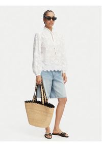 MICHAEL Michael Kors Bluzka MS640Y9KPX Biały Relaxed Fit. Kolor: biały. Materiał: bawełna #5