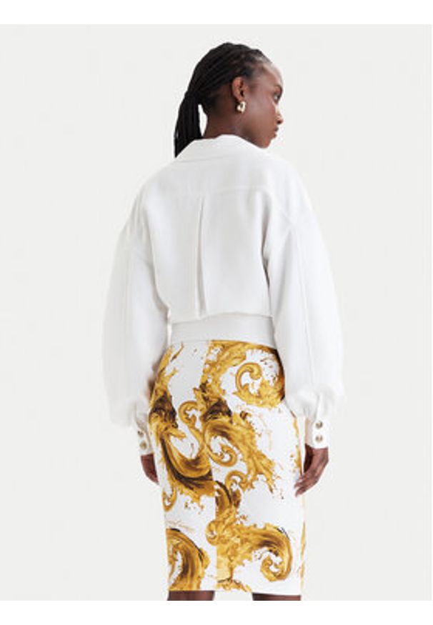 Versace Jeans Couture Kurtka przejściowa 80HAS410 N0432 Biały Loose Fit. Kolor: biały. Materiał: wiskoza