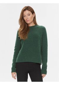 BOSS - Boss Sweter Febisan 50478315 Zielony Regular Fit. Kolor: zielony. Materiał: wełna