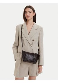 Calvin Klein Torebka Woven Shoulder Bag LV04F3546G Brązowy. Kolor: brązowy. Materiał: skórzane #1