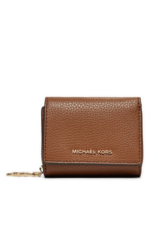 MICHAEL Michael Kors Mały Portfel Damski 32S4G8ED8L Brązowy. Kolor: brązowy. Materiał: skóra