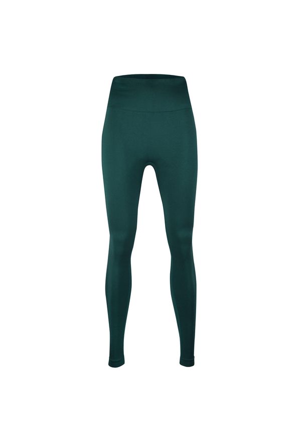 BESHAPED - Legginsy Modelujące - Power Up! Bezszwowe. Kolor: zielony. Materiał: nylon. Sport: fitness