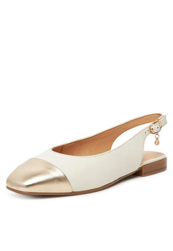 Lasocki Baleriny RST-ROMI-51 Écru. Materiał: skóra