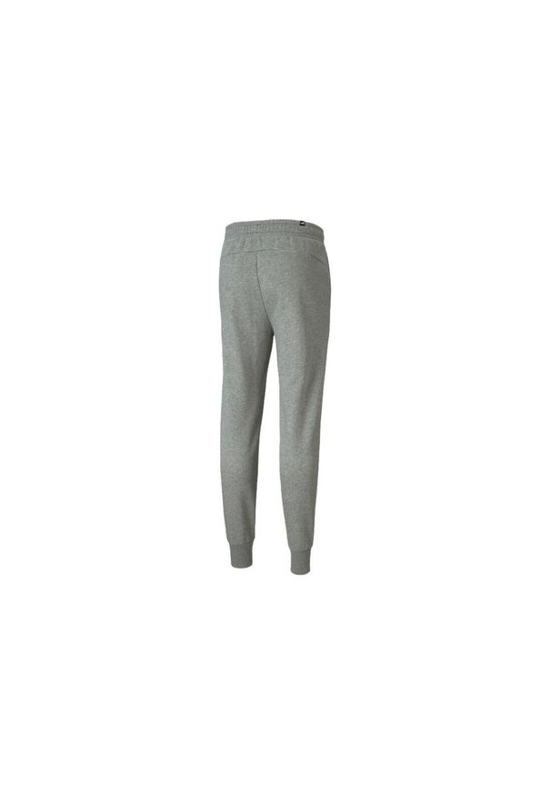 Spodnie Puma Essentials Slim, Mężczyźni. Kolor: szary. Materiał: bawełna, poliester