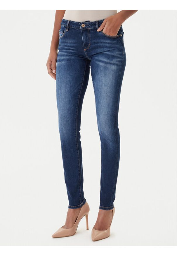 Guess Jeansy Annette W2YA99 D4Q03 Granatowy Skinny Fit. Kolor: niebieski