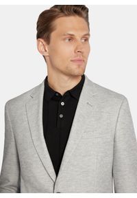 Pako Lorente - PAKO LORENTE - Szara marynarka melanż z dzianiny. Kolor: szary. Materiał: dzianina. Wzór: melanż. Sezon: jesień #2