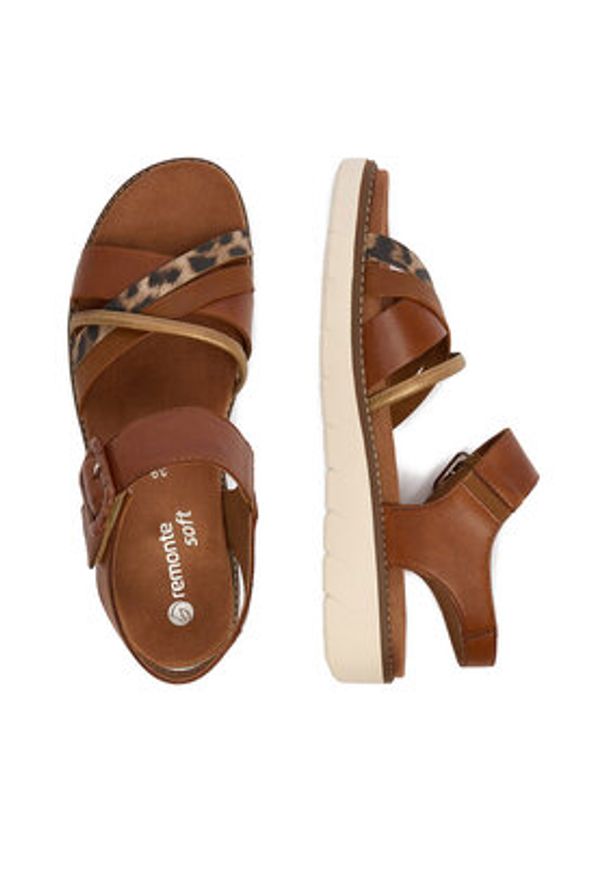 Remonte Sandały CEO-D2043-24 Brązowy. Kolor: brązowy. Materiał: skóra